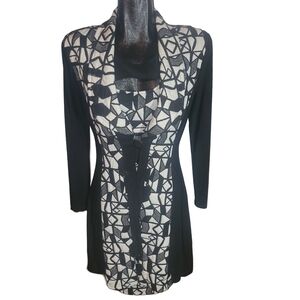 Artex Fashions Vintage 90's Elegant  Black and White Dress Suit M